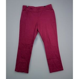 Pull On Pants size 16 Croft & Barrow Purple Plum,Elastic‎ waist 4 pockets NWT